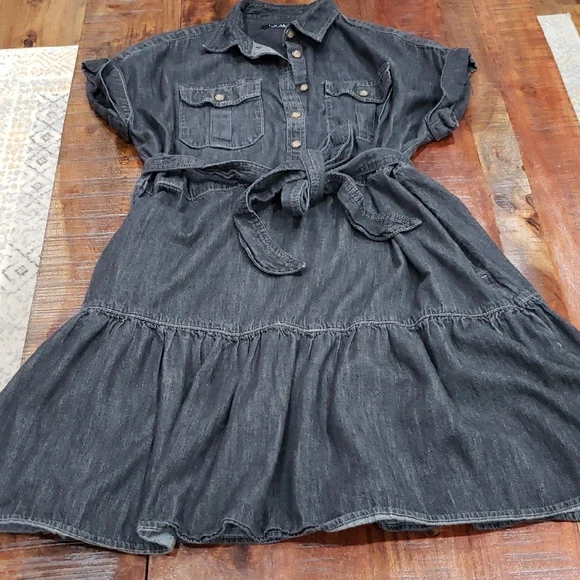Ralph Lauren | Dresses | Ralph Lauren Gray Denim Tiered Buttoned Midi Dress | Poshmark Ralph Lauren | Dresses | Ralph Lauren Gray Denim Tiered Buttoned Midi Dress | Poshmark